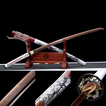 The Suzawa Eiyuki Handmade Katana Clay Tempered Pattern Steel